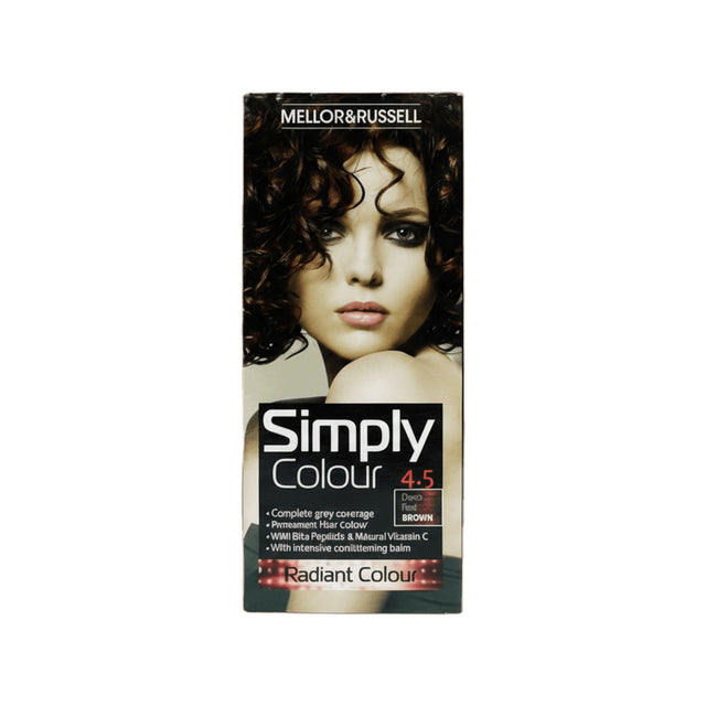 Simply Colour Permanent Hair Colour Deep Red Brown 4.5