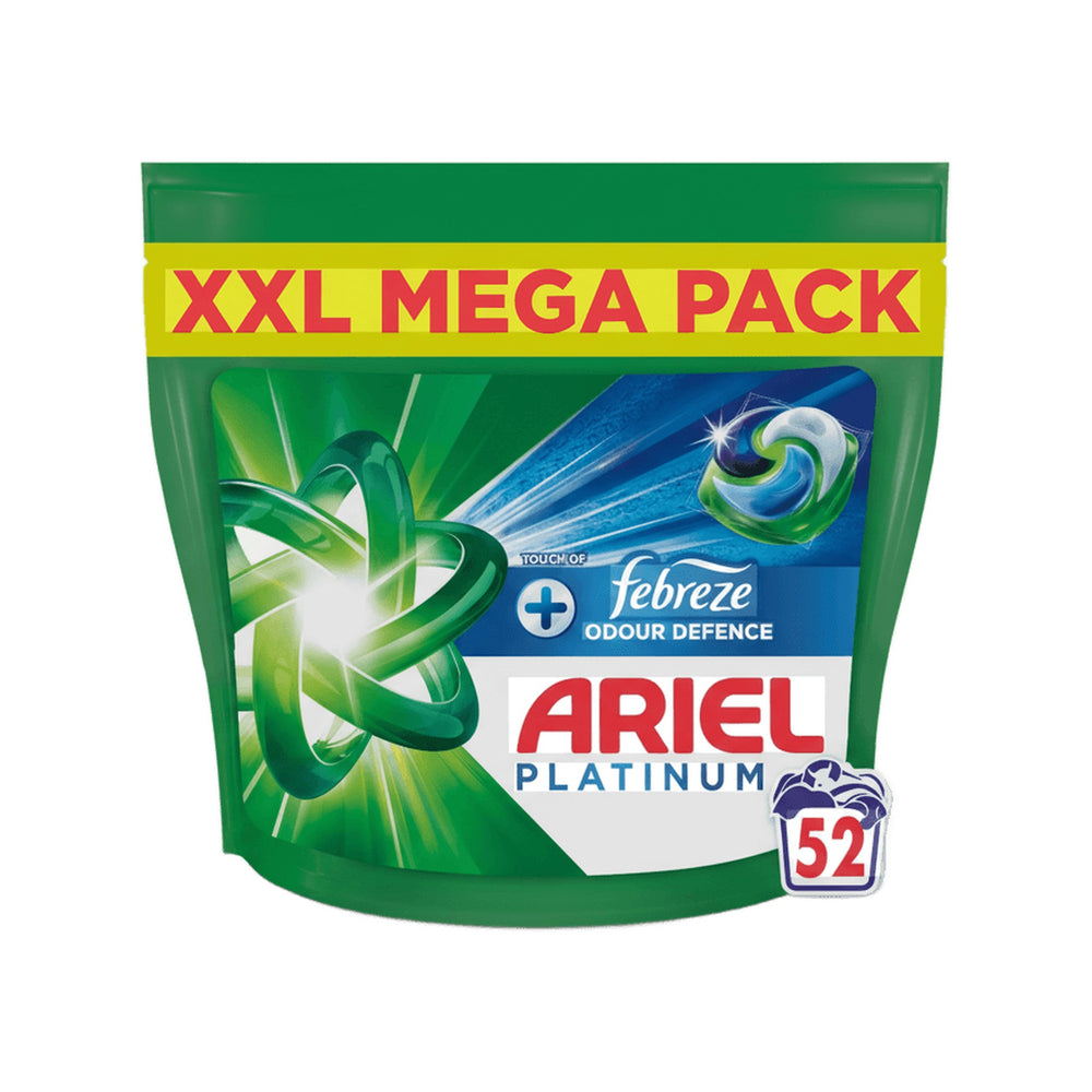 Ariel Pods Platinum Febreze odour 52 Washes