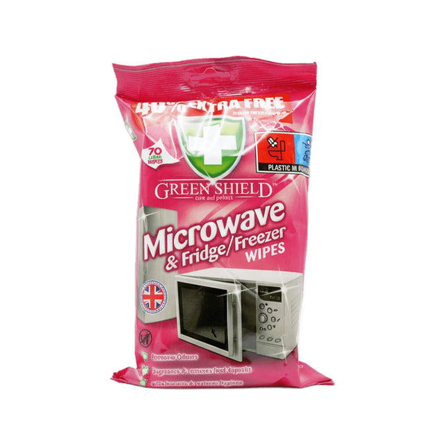 Greenshield Microwave Fridge & Freezer Wipes 70 Pack