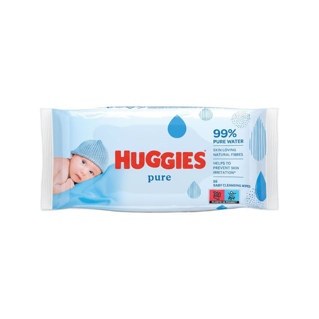 Huggies Baby Wipes Pure 56 Pack
