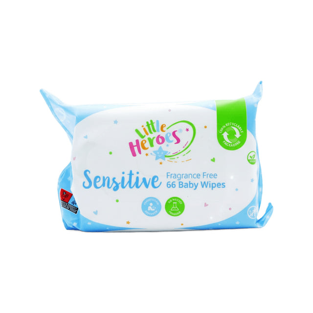 Little Heroes Sensitive Baby Wipes 66s