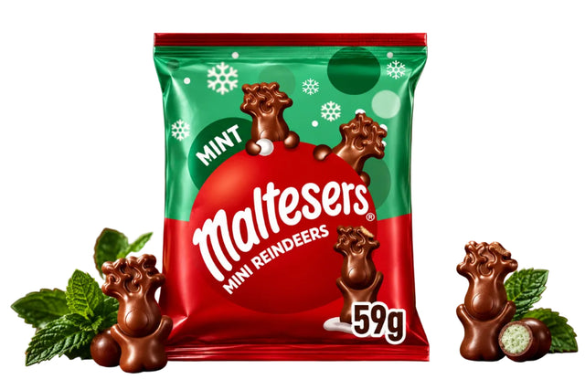 Maltesers Mini Reindeer Bag Mint 59g